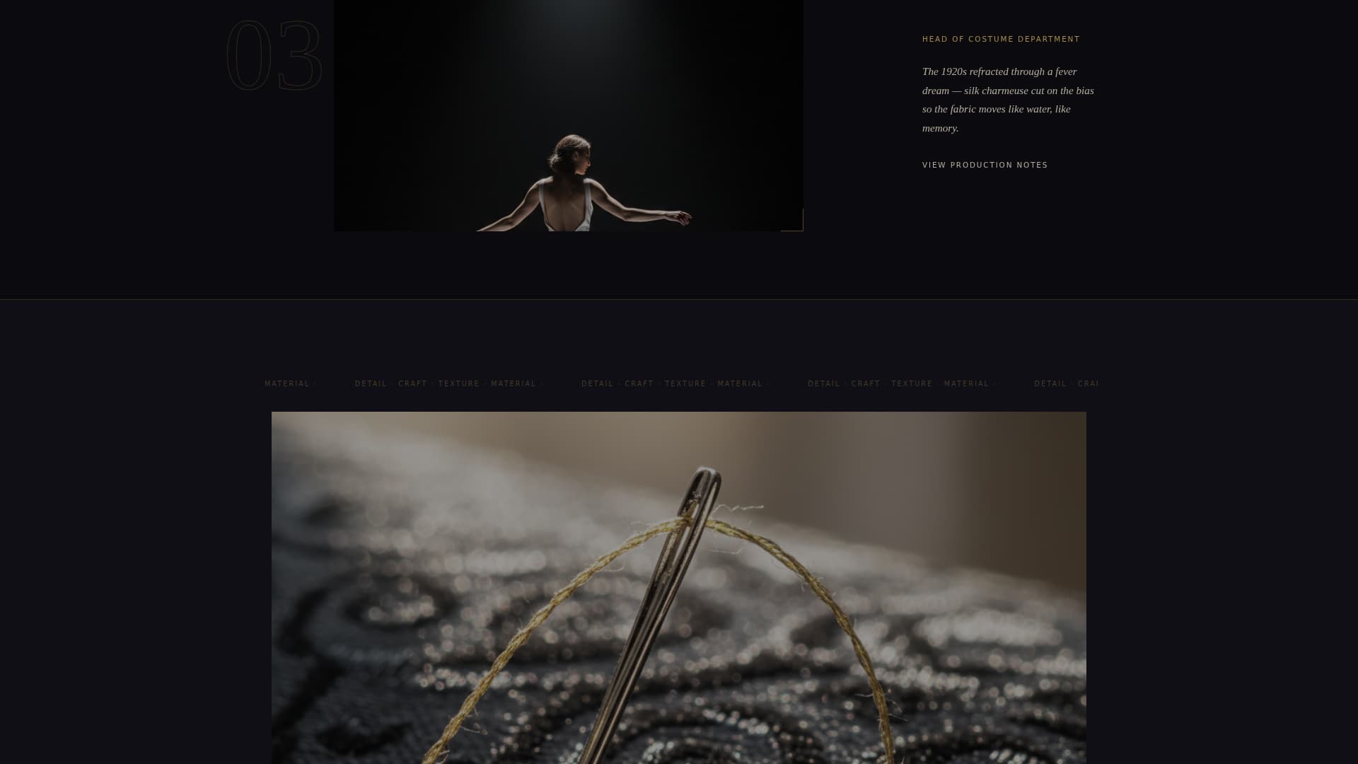 Costume Designer Portfolio Specialist Portfolio Website Template