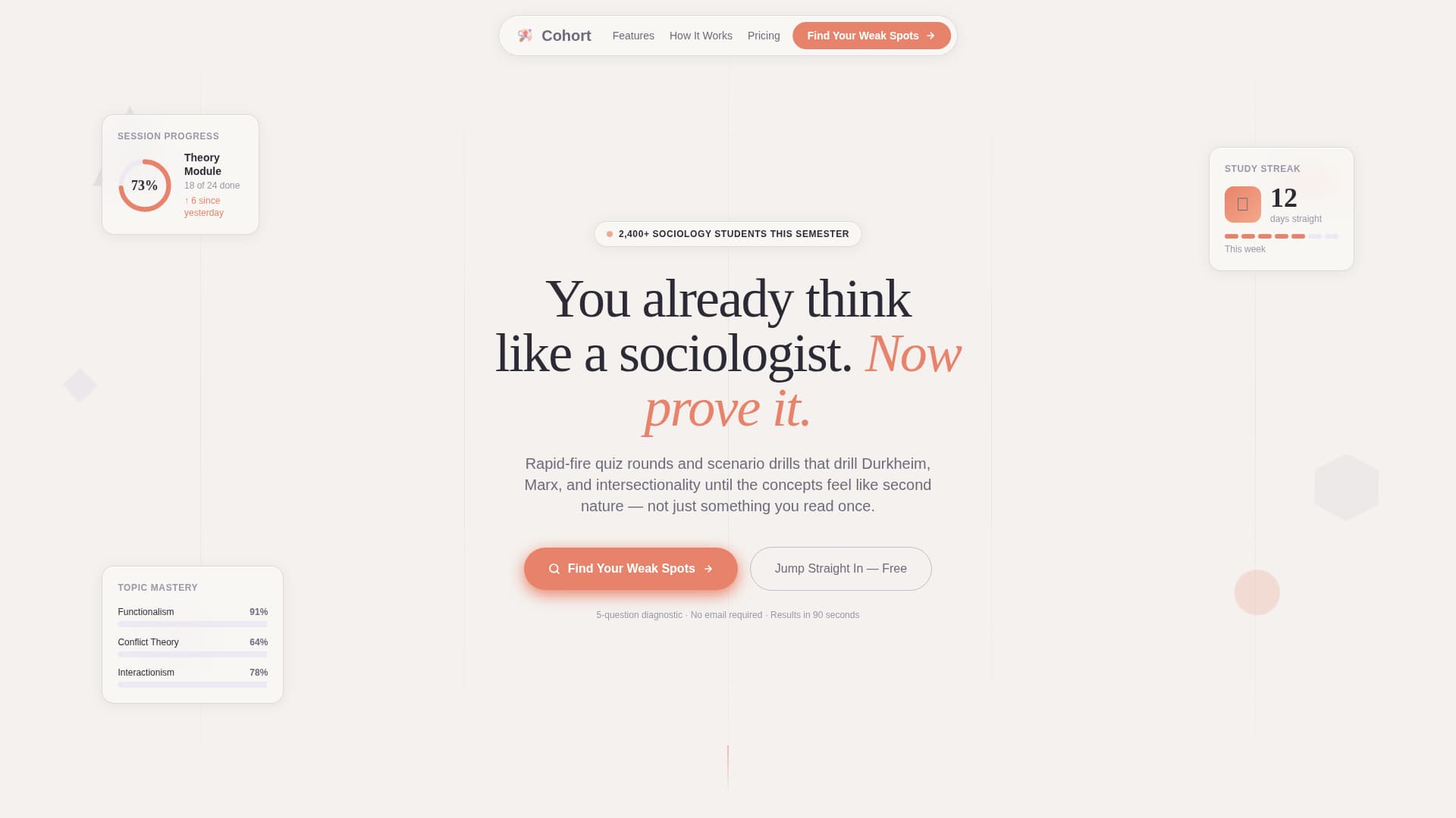 Cohort - Engaging Sociology Landing Page Template