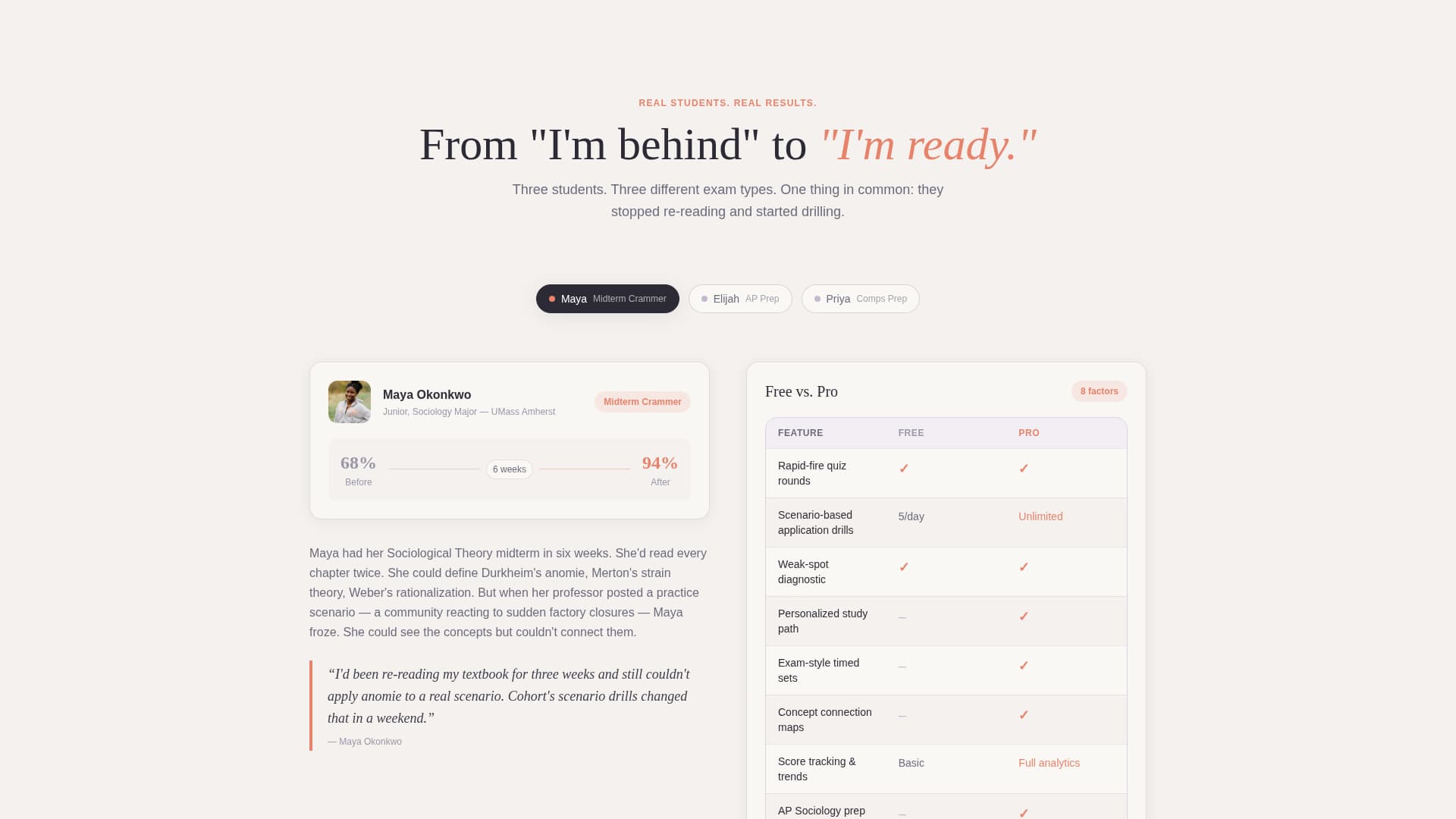 Cohort - Engaging Sociology Landing Page Template