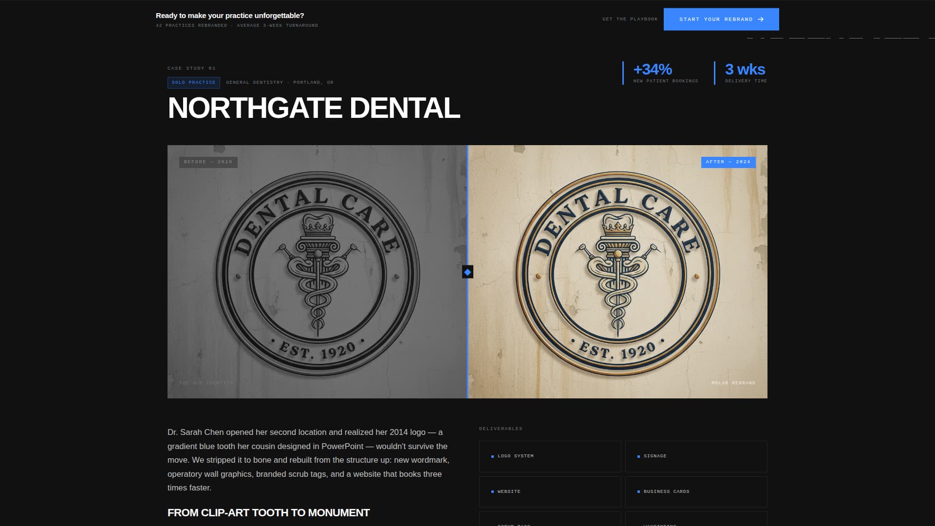 Dental Marketing & Agency Portfolio Website Template