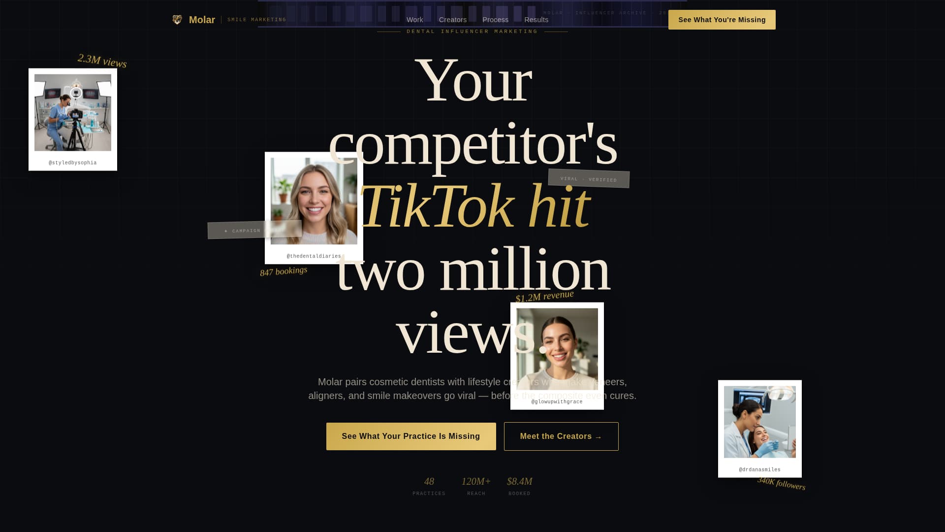 Dental Marketing & Agency Specialist Portfolio Website Template