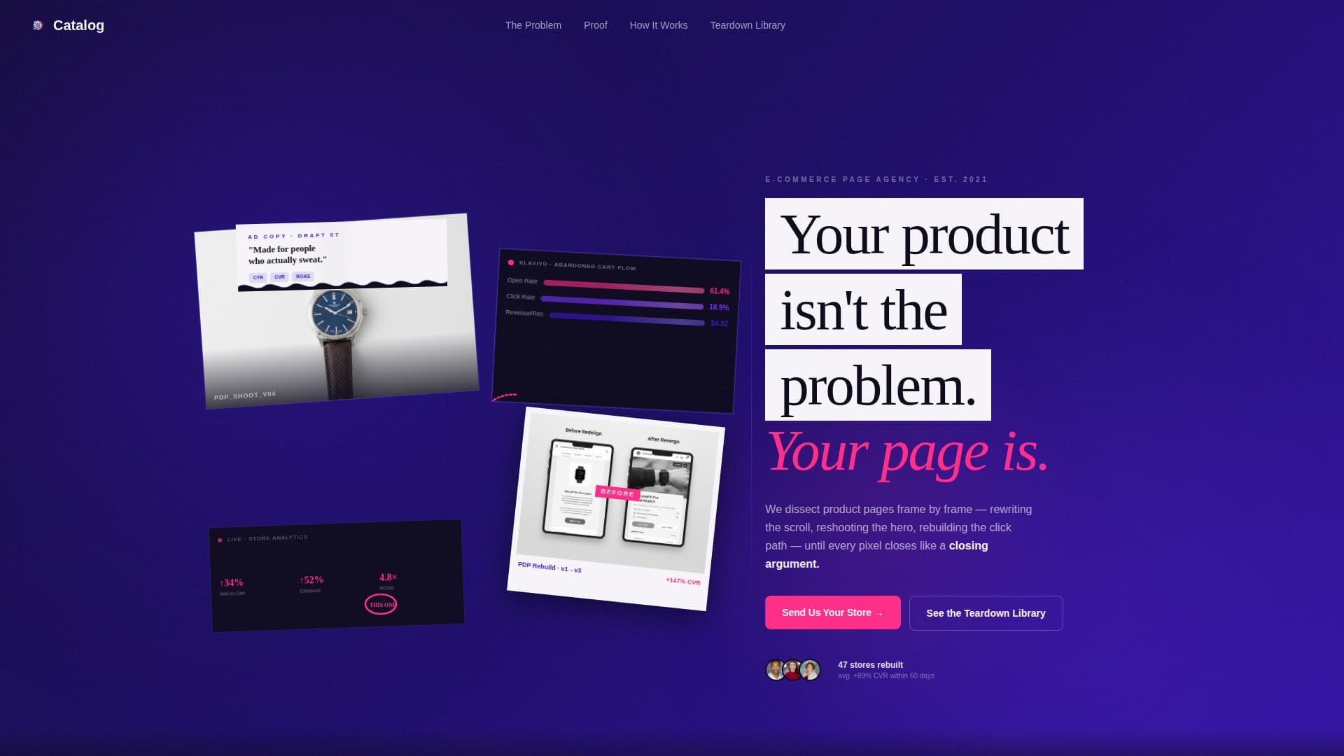 E-Commerce Marketing Agency Client Lead Website Template
