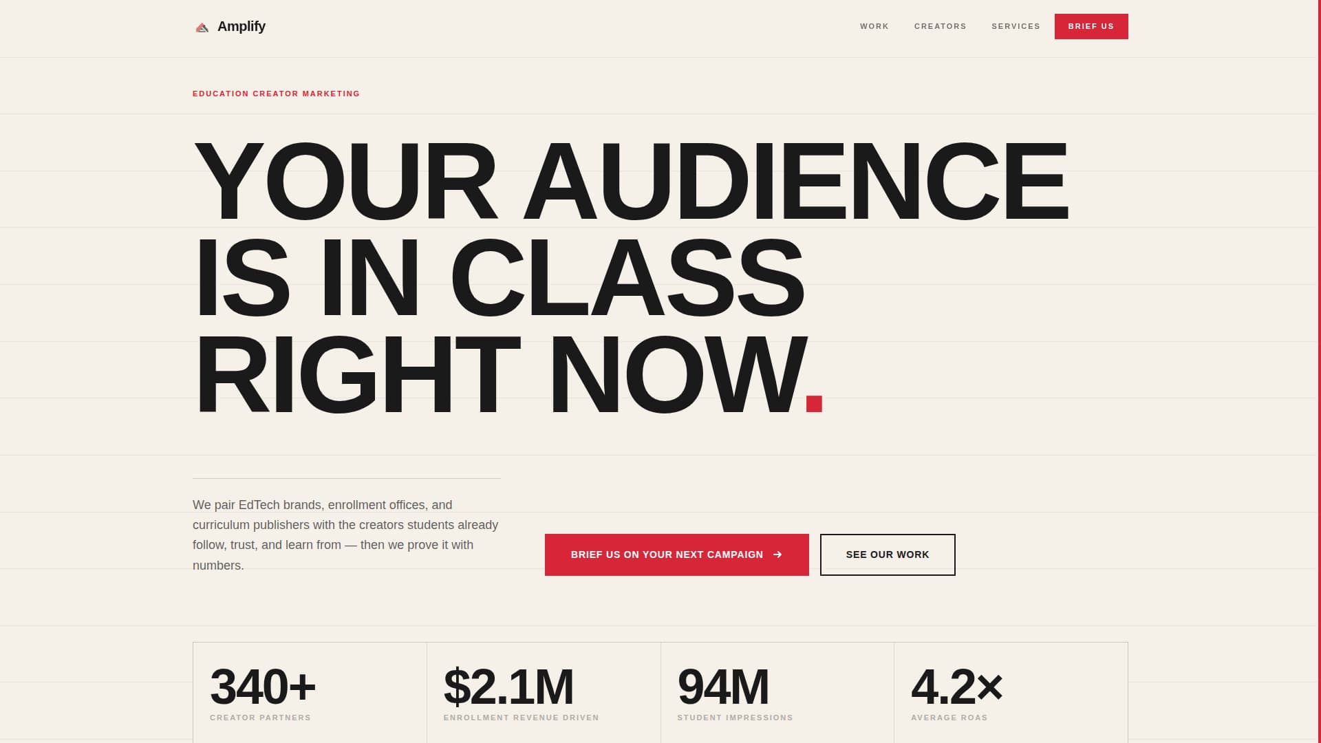 Education Marketing Agency Landing Page Template