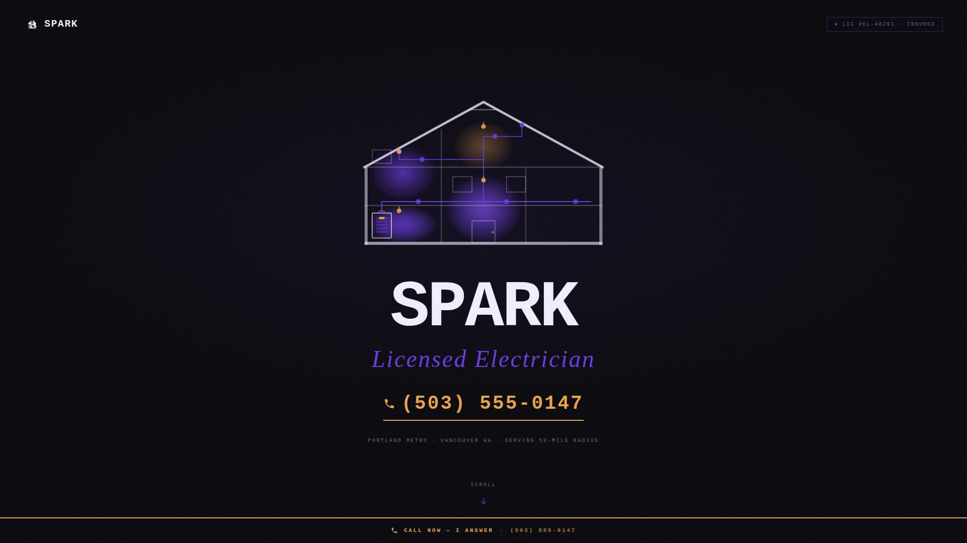 Spark - Powerful Electrician Landing Page Template