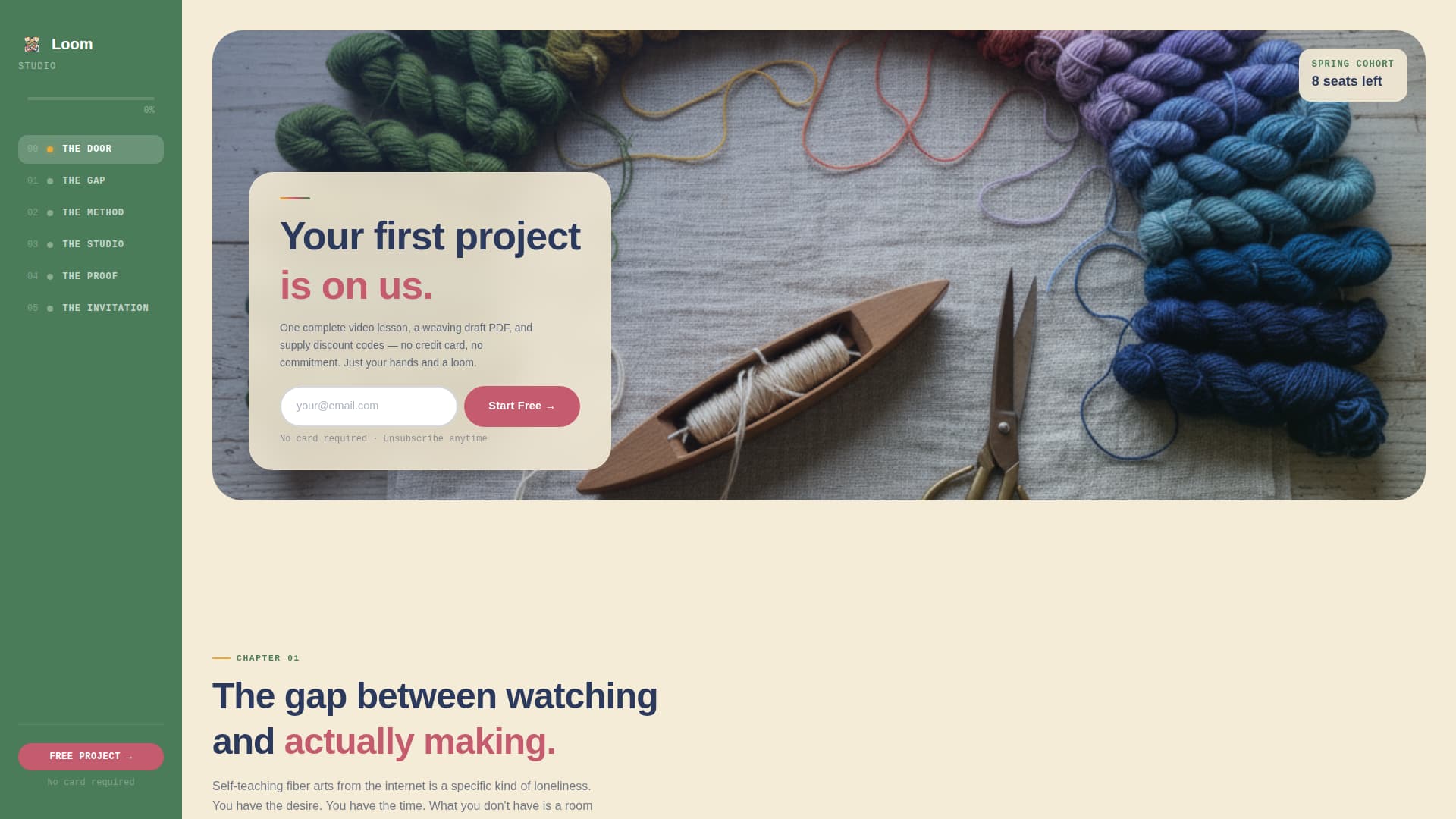 Loom - Playful Fiberart Landing Page Template
