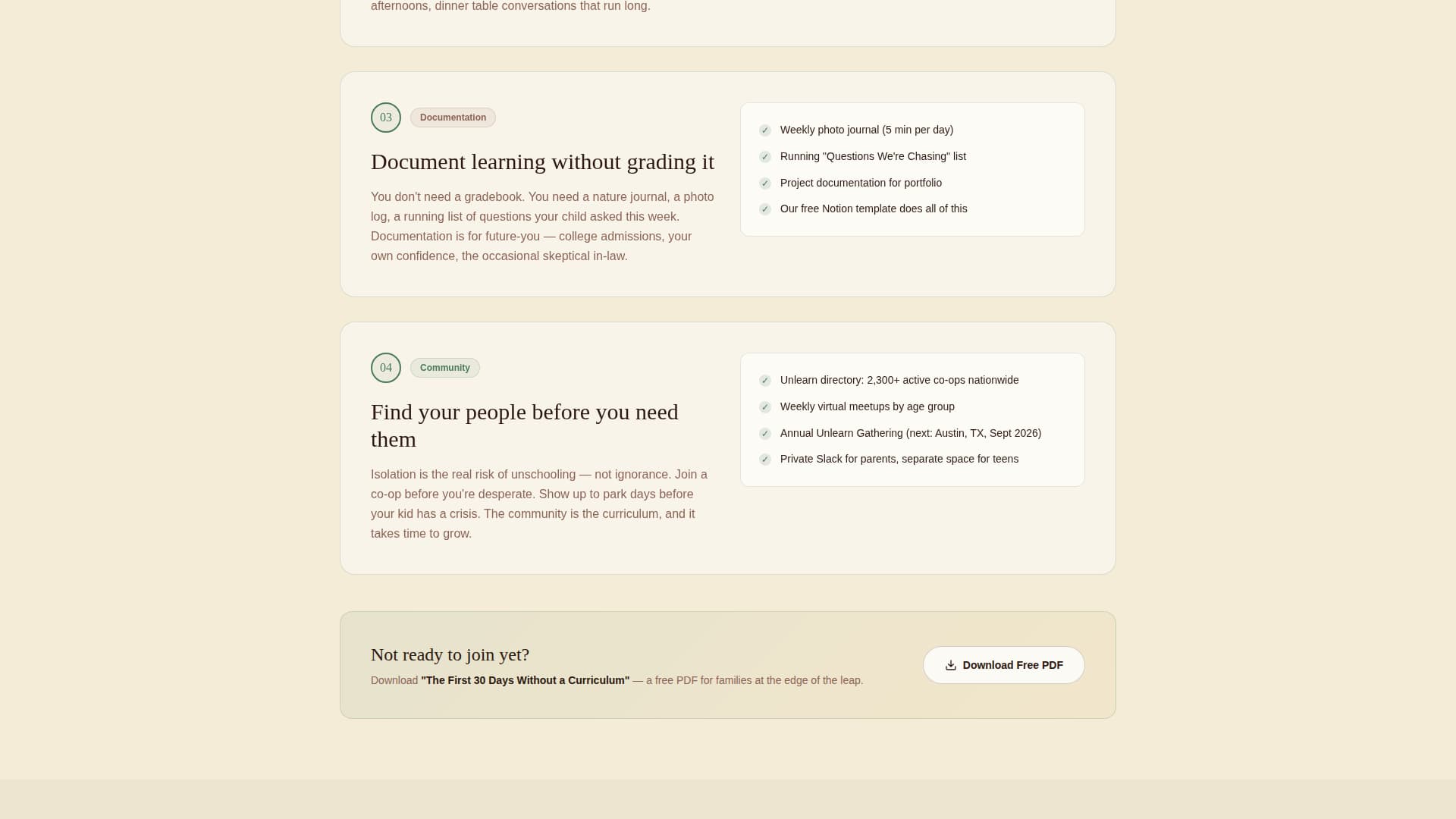 Unlearn - Empowering Unschooling Landing Page Template