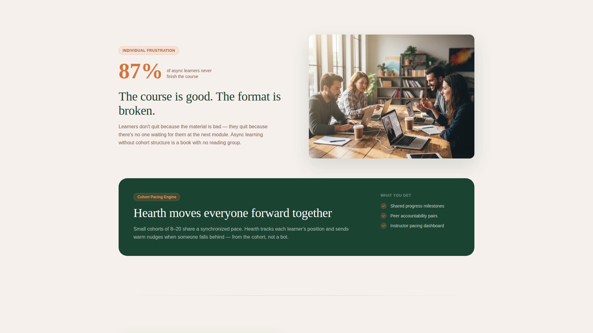 Hearth - Engaging Edtech Landing Page Template