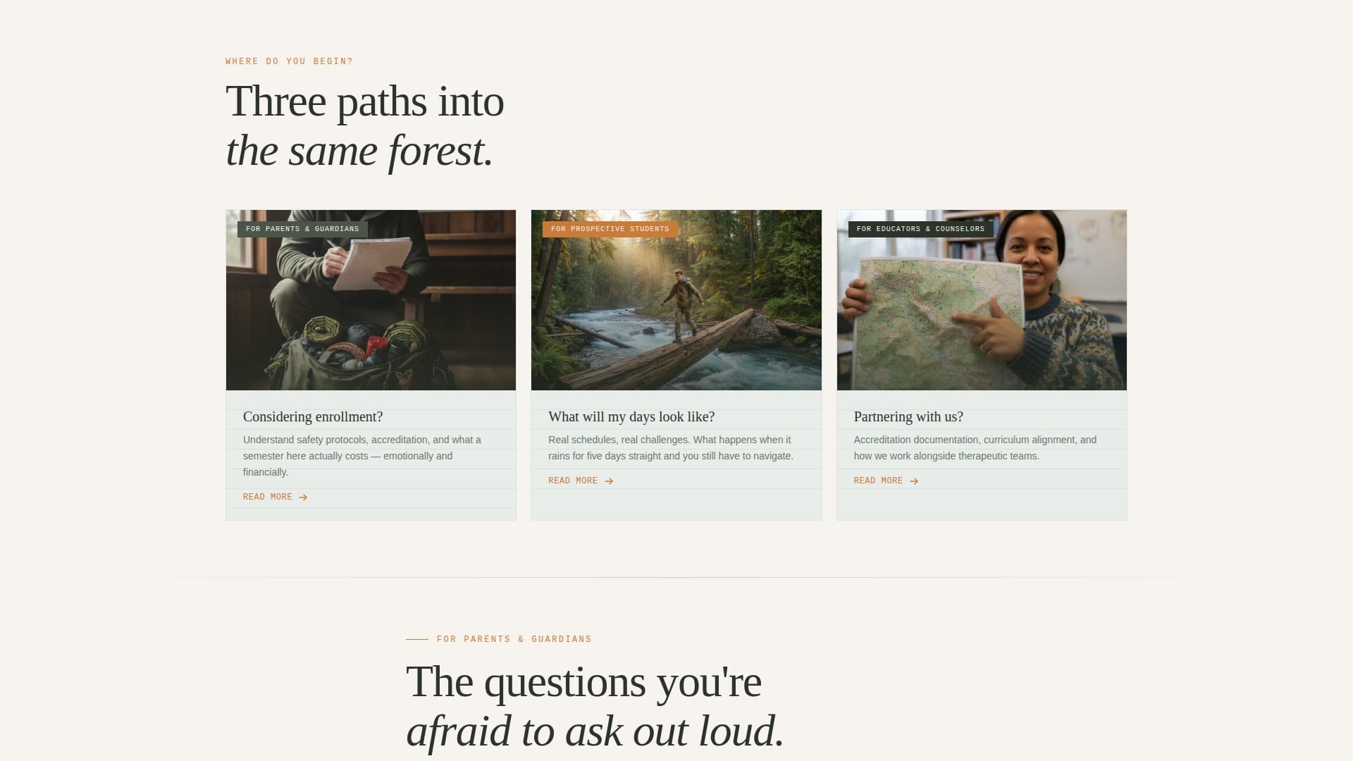 Wilds - Trusted Wildernessschool Landing Page Template