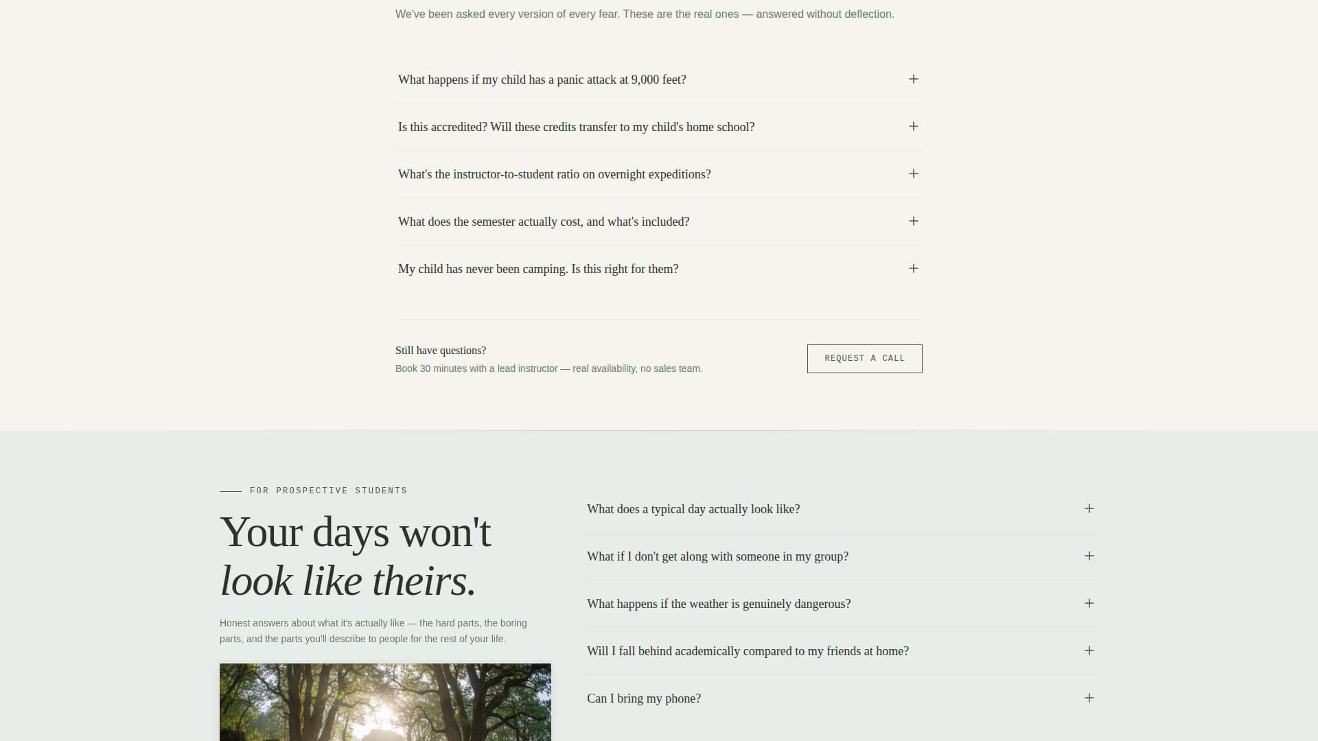 Wilds - Trusted Wildernessschool Landing Page Template