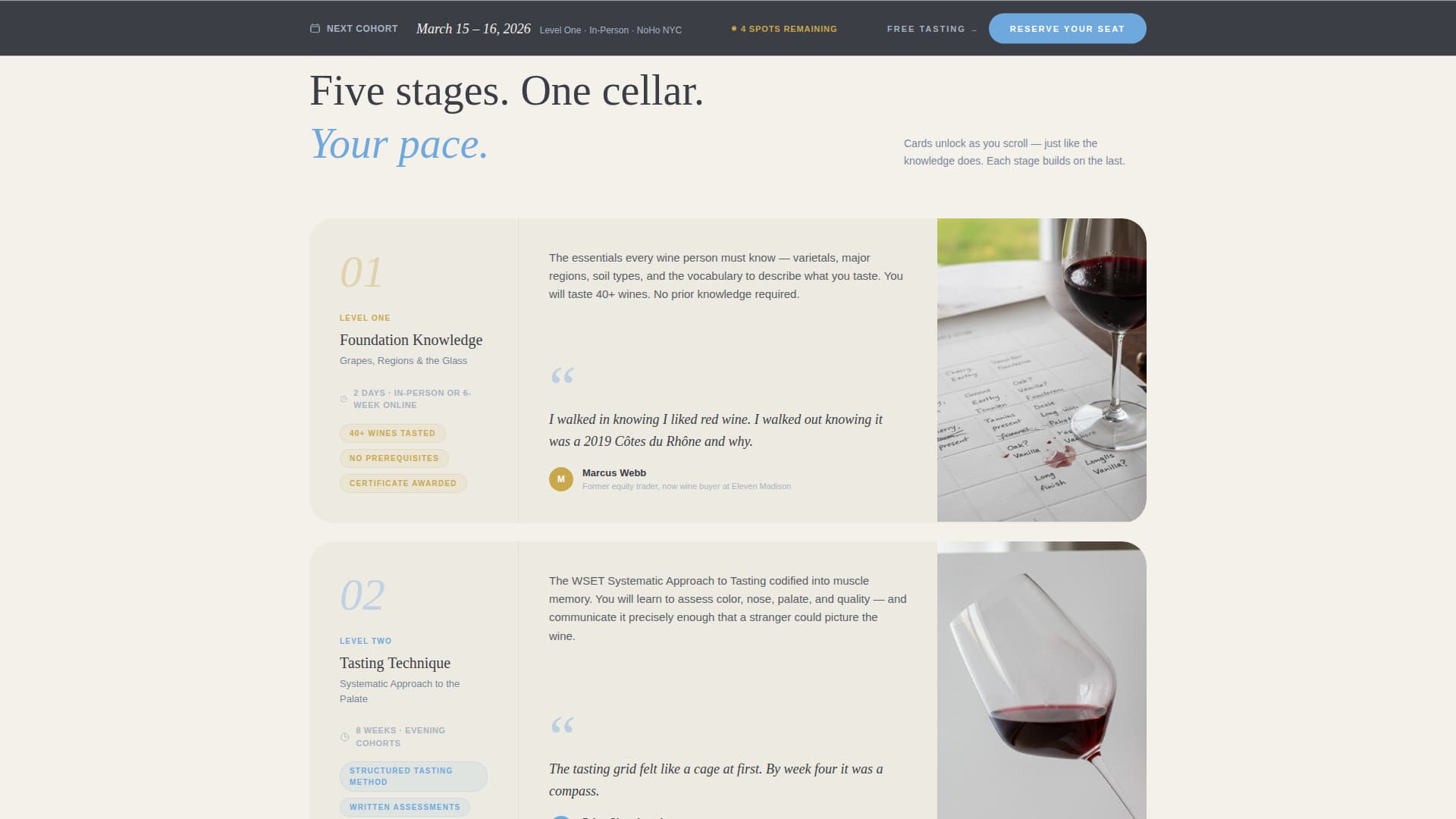 Sommelier - Prestigious Winecertification Landing Page Template