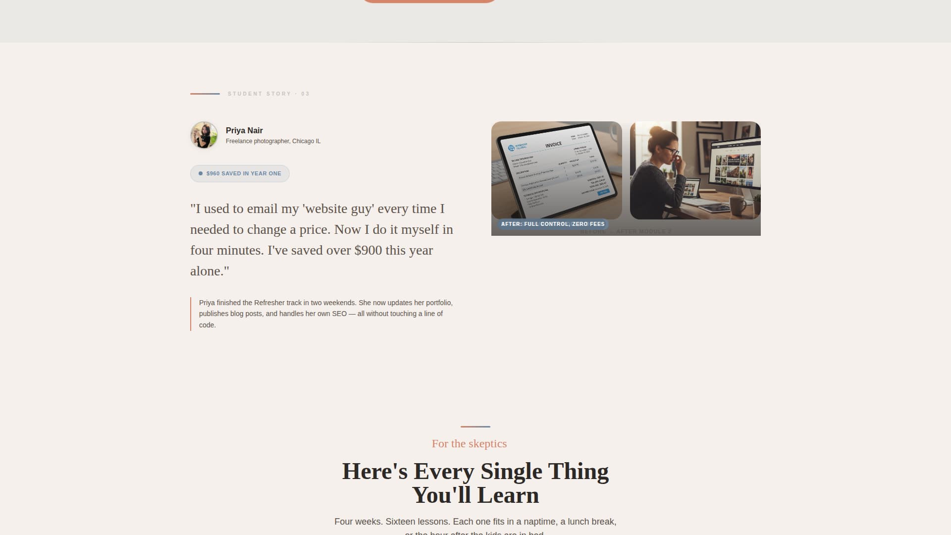 Starter - Beginner WordPress Landing Page Template