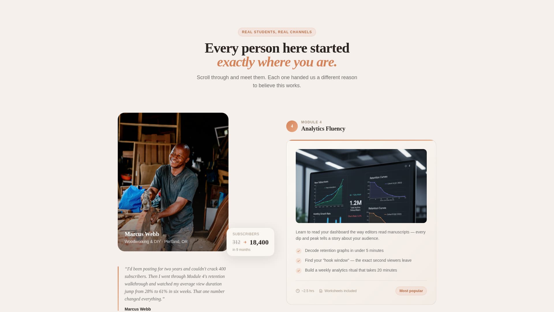 Broadcast - Inspiring Creator Landing Page Template