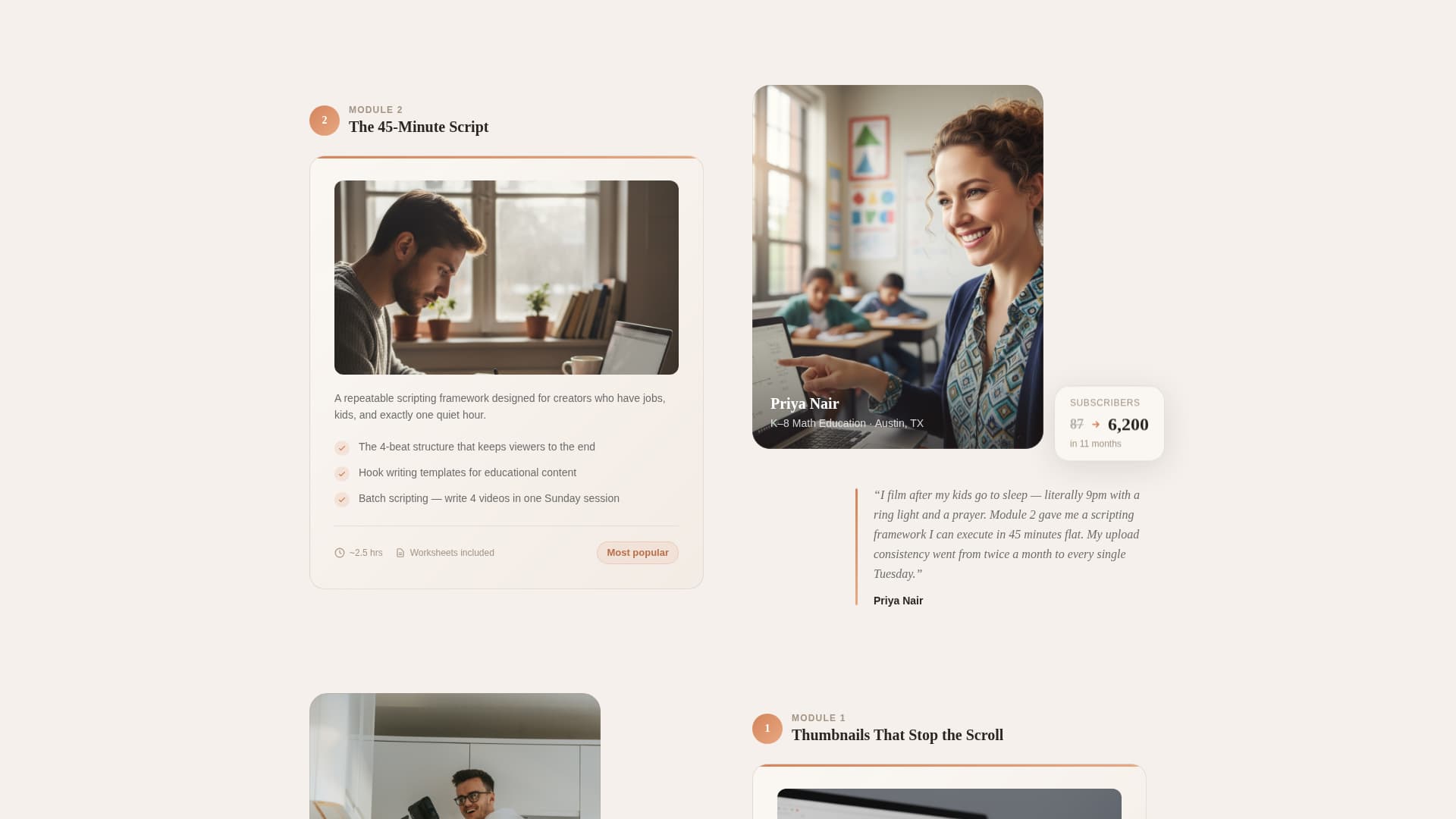 Broadcast - Inspiring Creator Landing Page Template