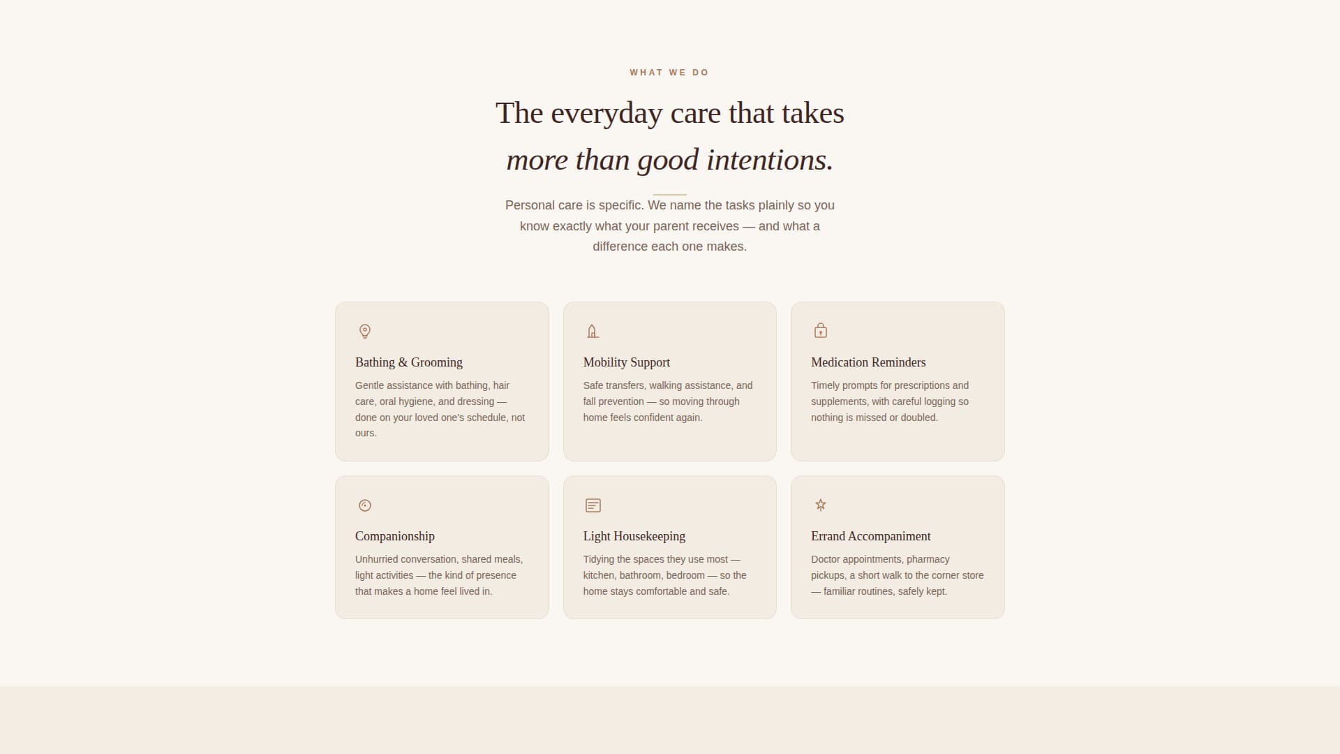 Tend - Trusted Seniorcare Landing Page Template
