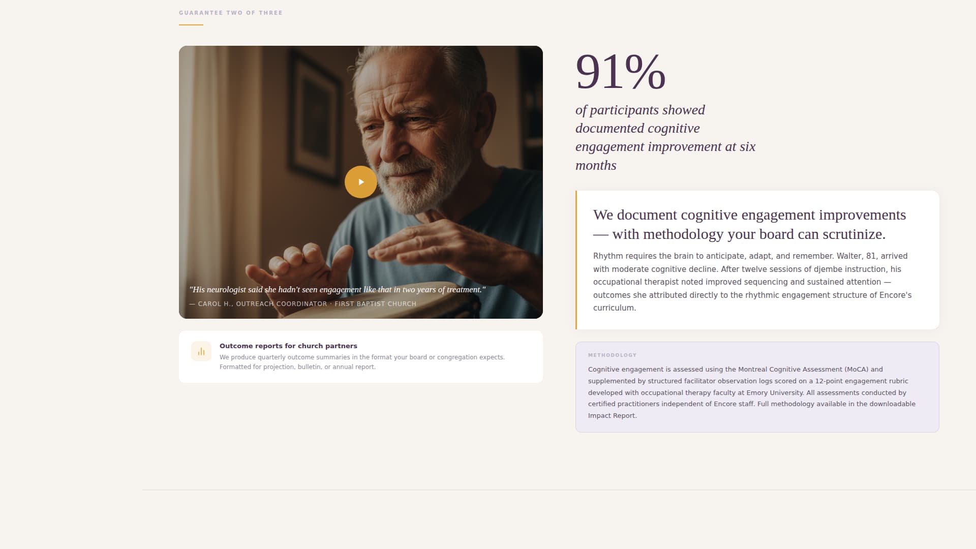 Encore - Heartfelt Seniorliving Landing Page Template