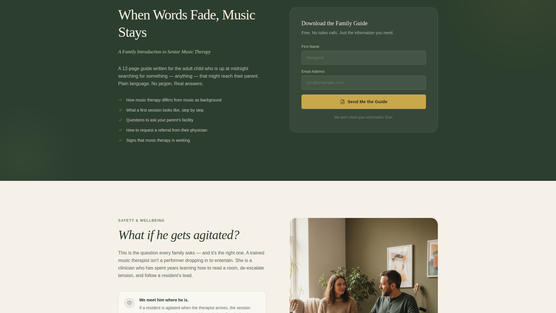 Senior - Premium Music Landing Page Template