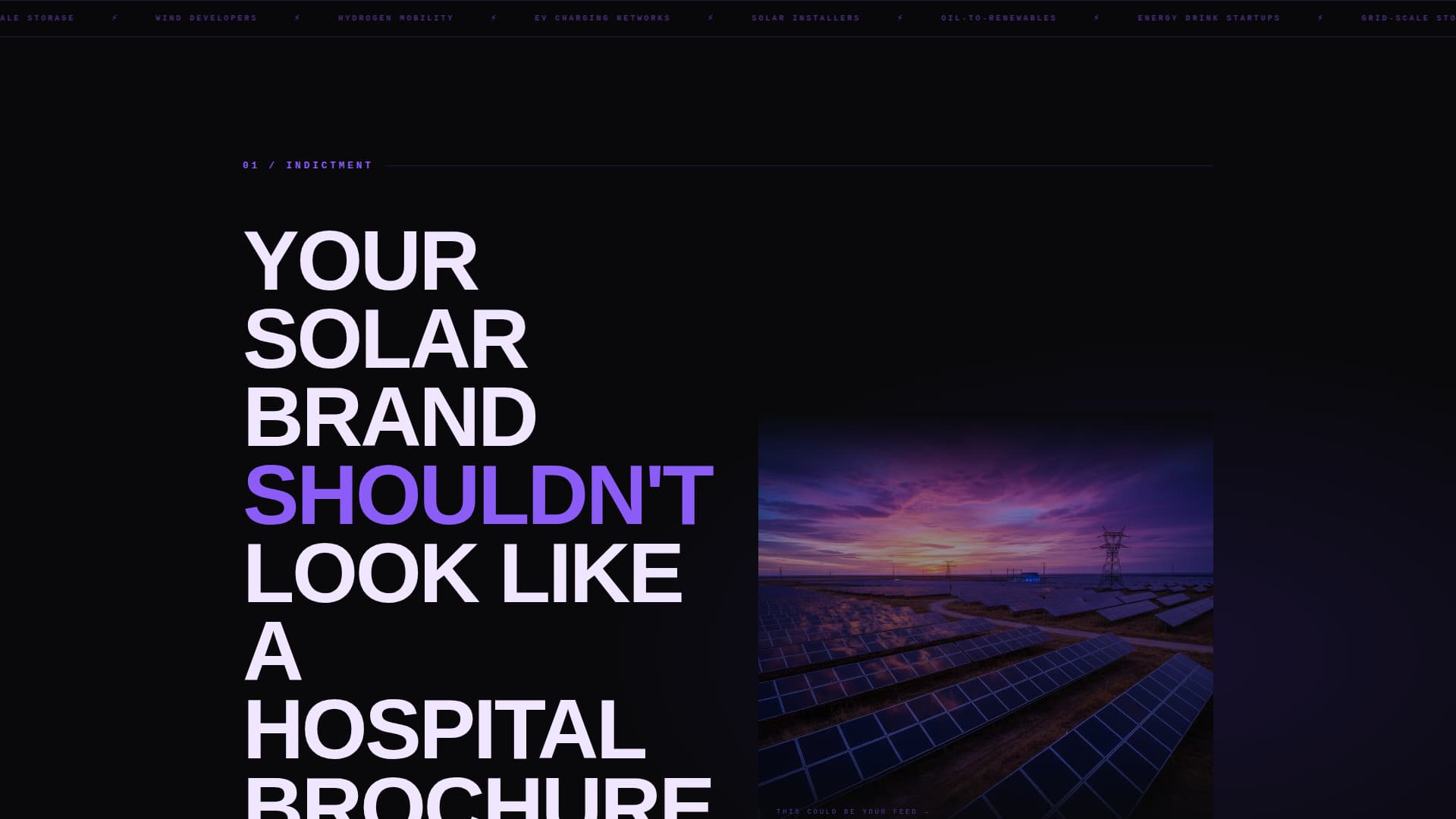 Voltage - Bold Energy Agency Landing Page Template