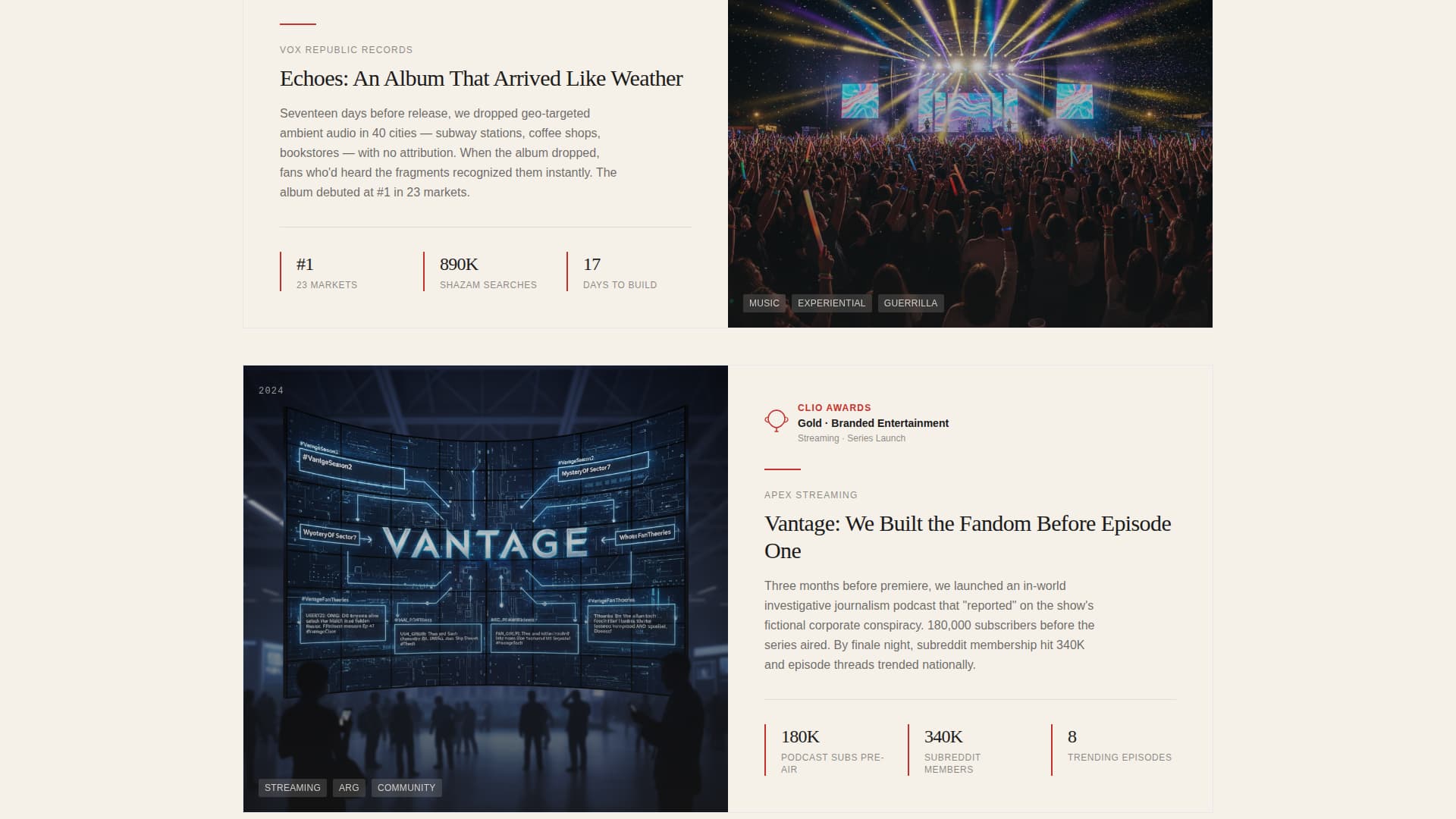 Premiere - Awardwinning Entertainment Landing Page Template
