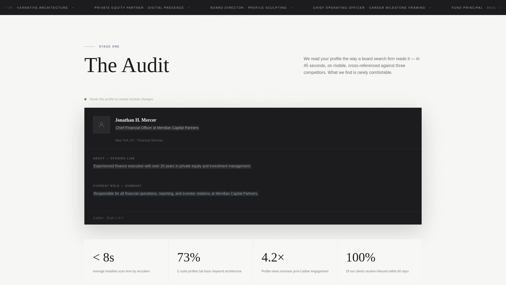 Executive & C-Suite Career Specialist Professional Website Template
