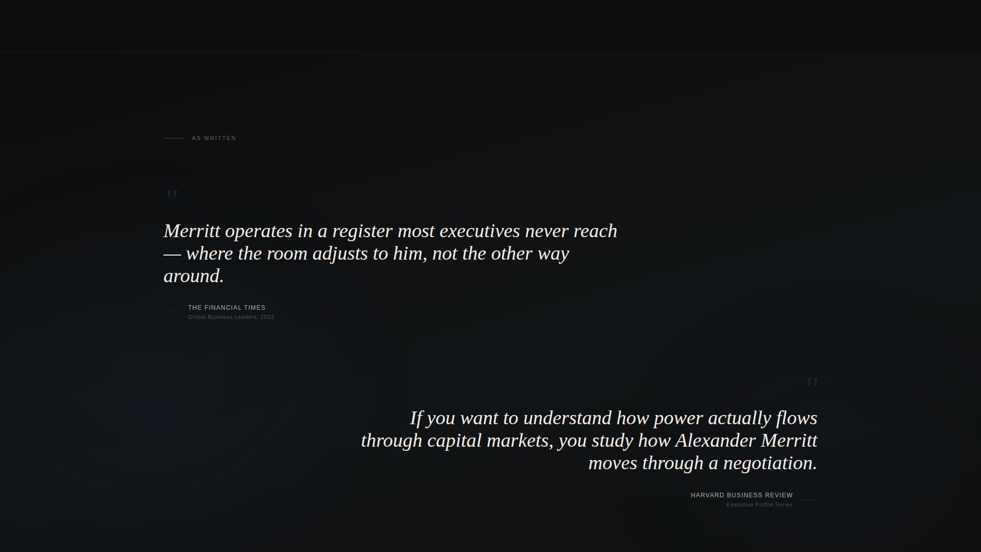 Specialist Executive & C-Suite Career Portfolio & Case Study Website Template