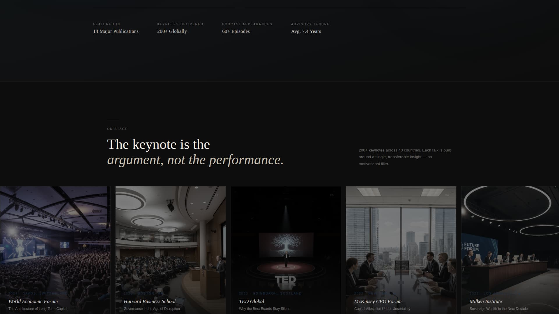 Specialist Executive & C-Suite Career Portfolio & Case Study Website Template