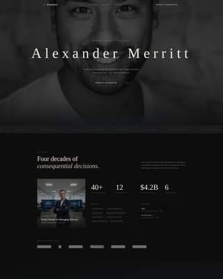 Specialist Executive & C-Suite Career Portfolio & Case Study Website Template