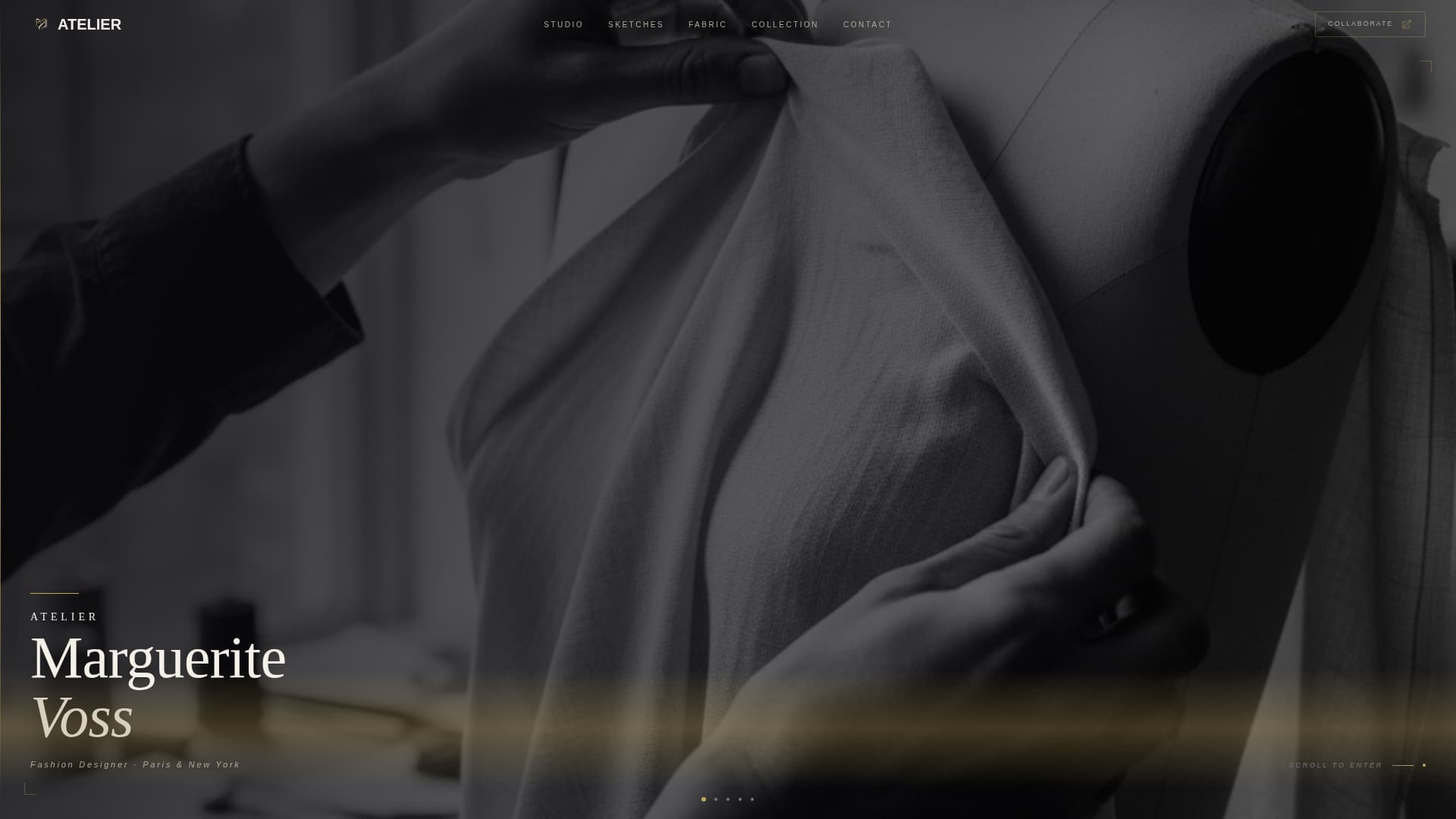 Fashion Designer Portfolio Directory Website Template