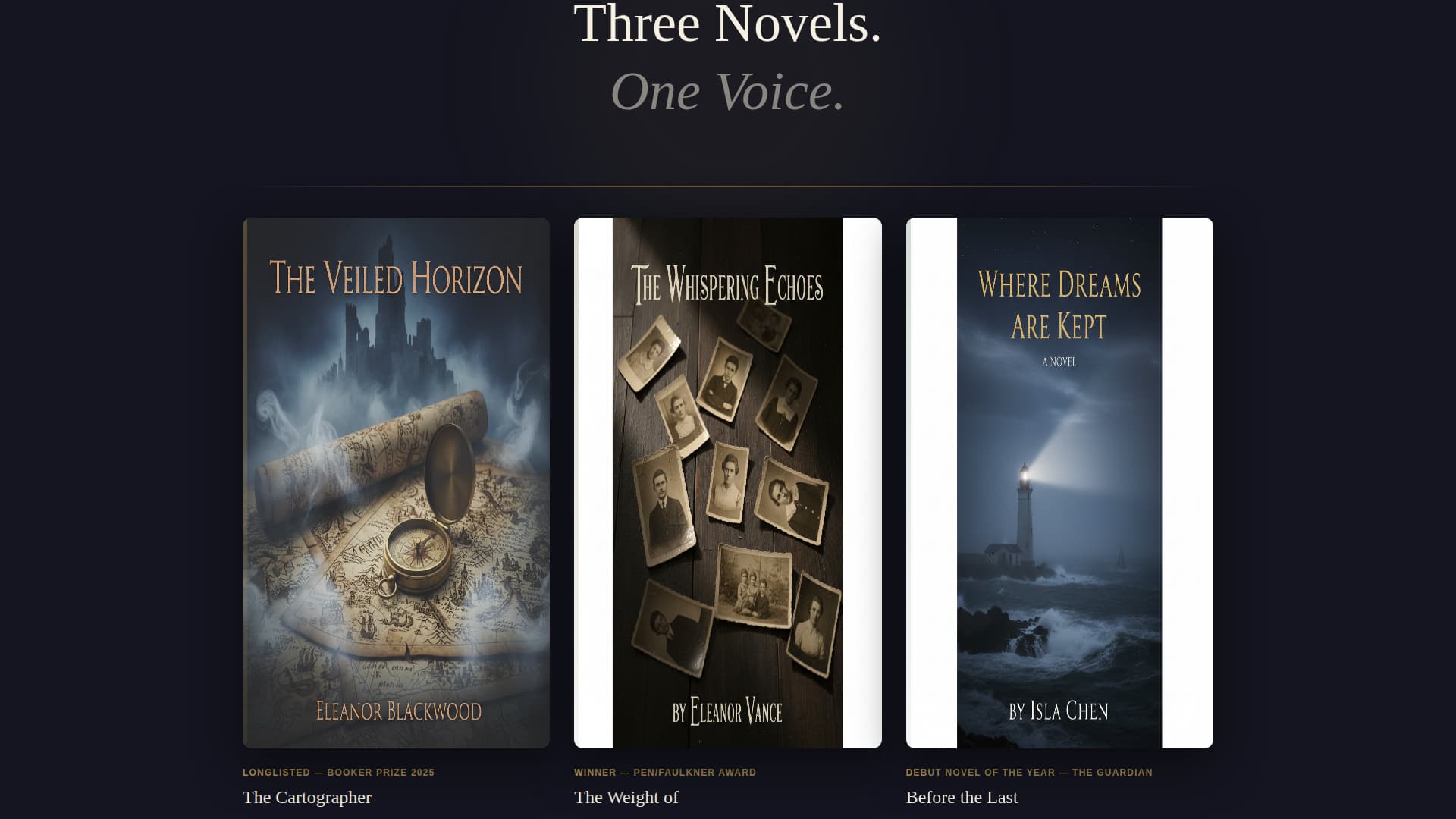 Author & Writer Professional Website Template