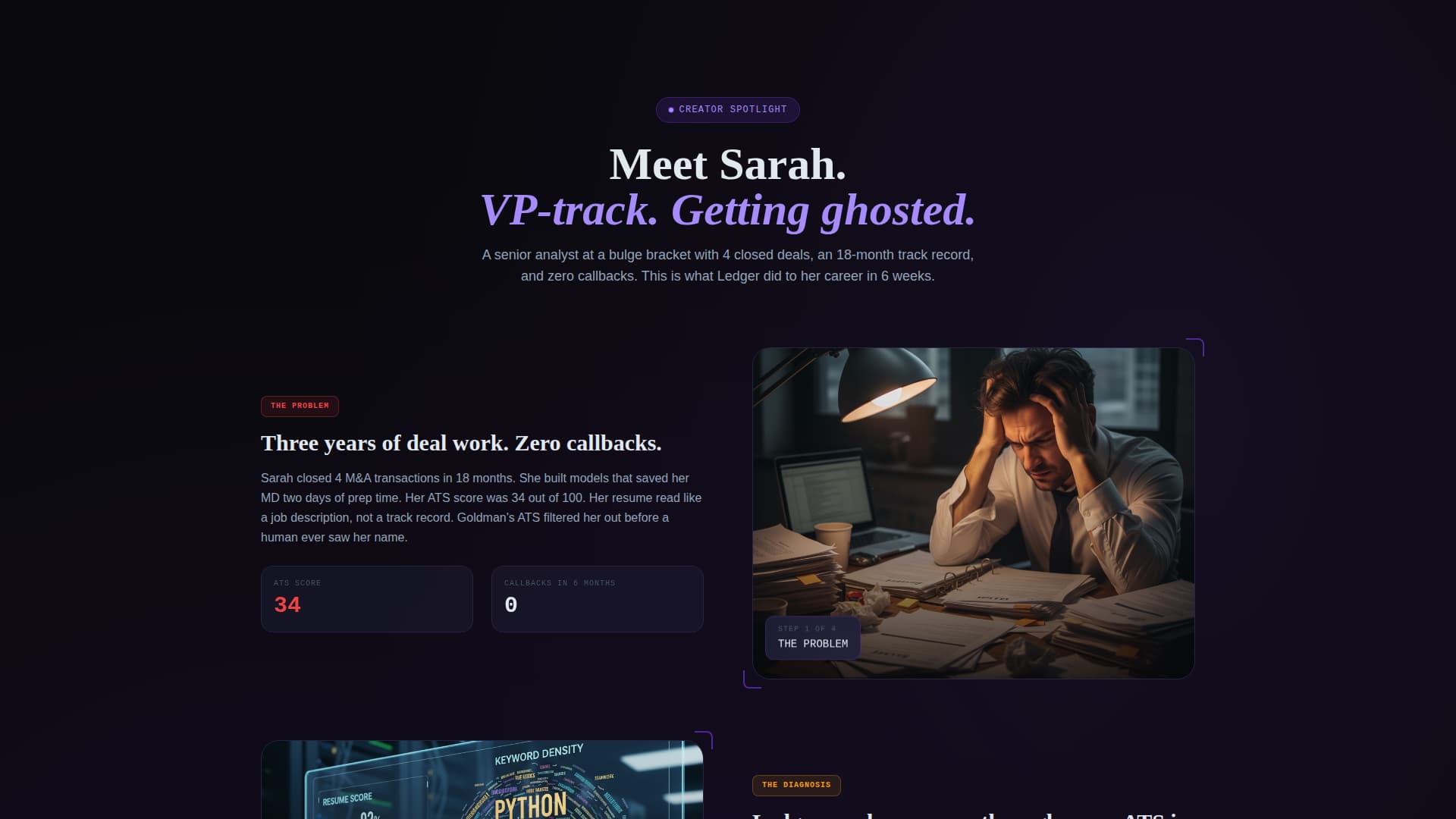 Financial Analyst Profile Pre-Launch Website Template