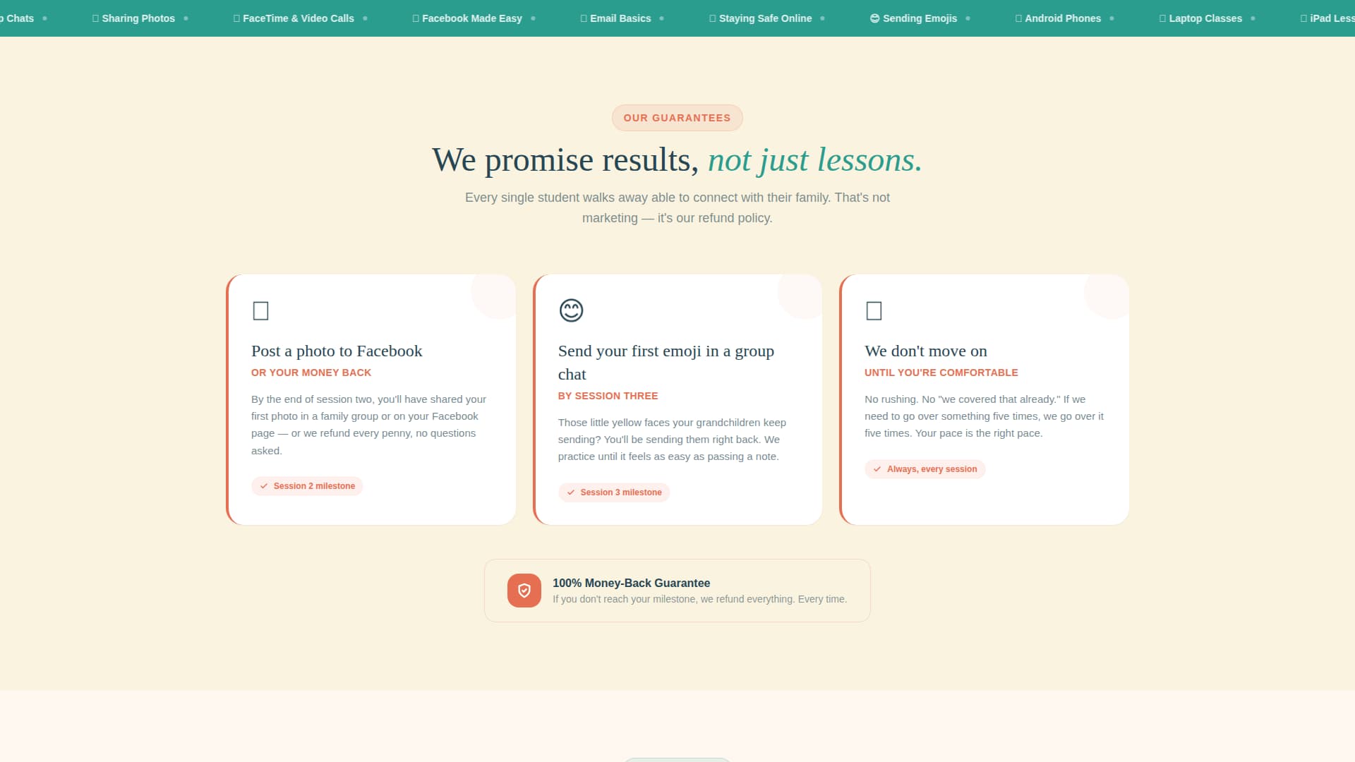 Connect - Heartfelt Seniortech Landing Page Template