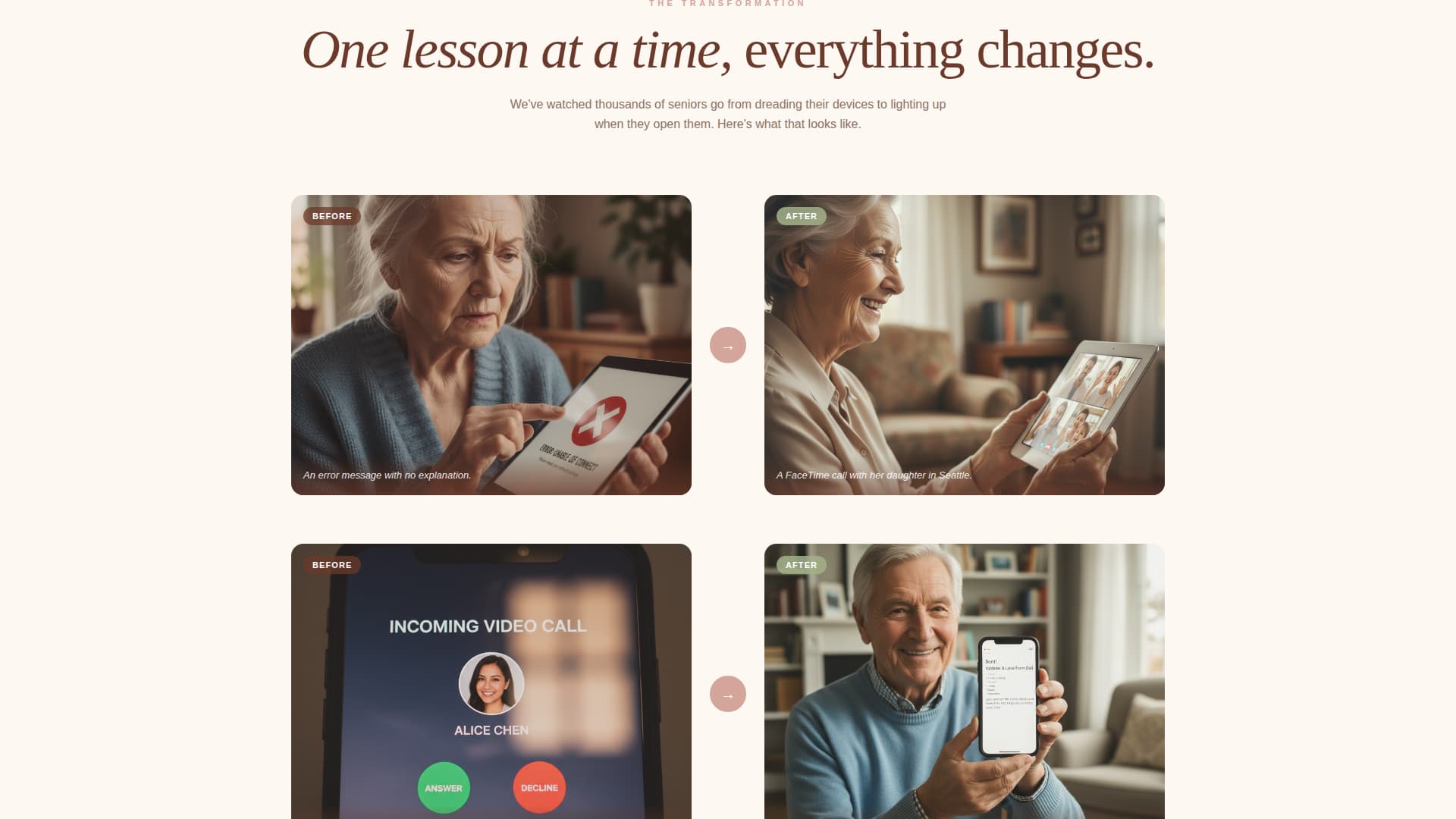 Bridge - Trusted Seniortechnology Landing Page Template