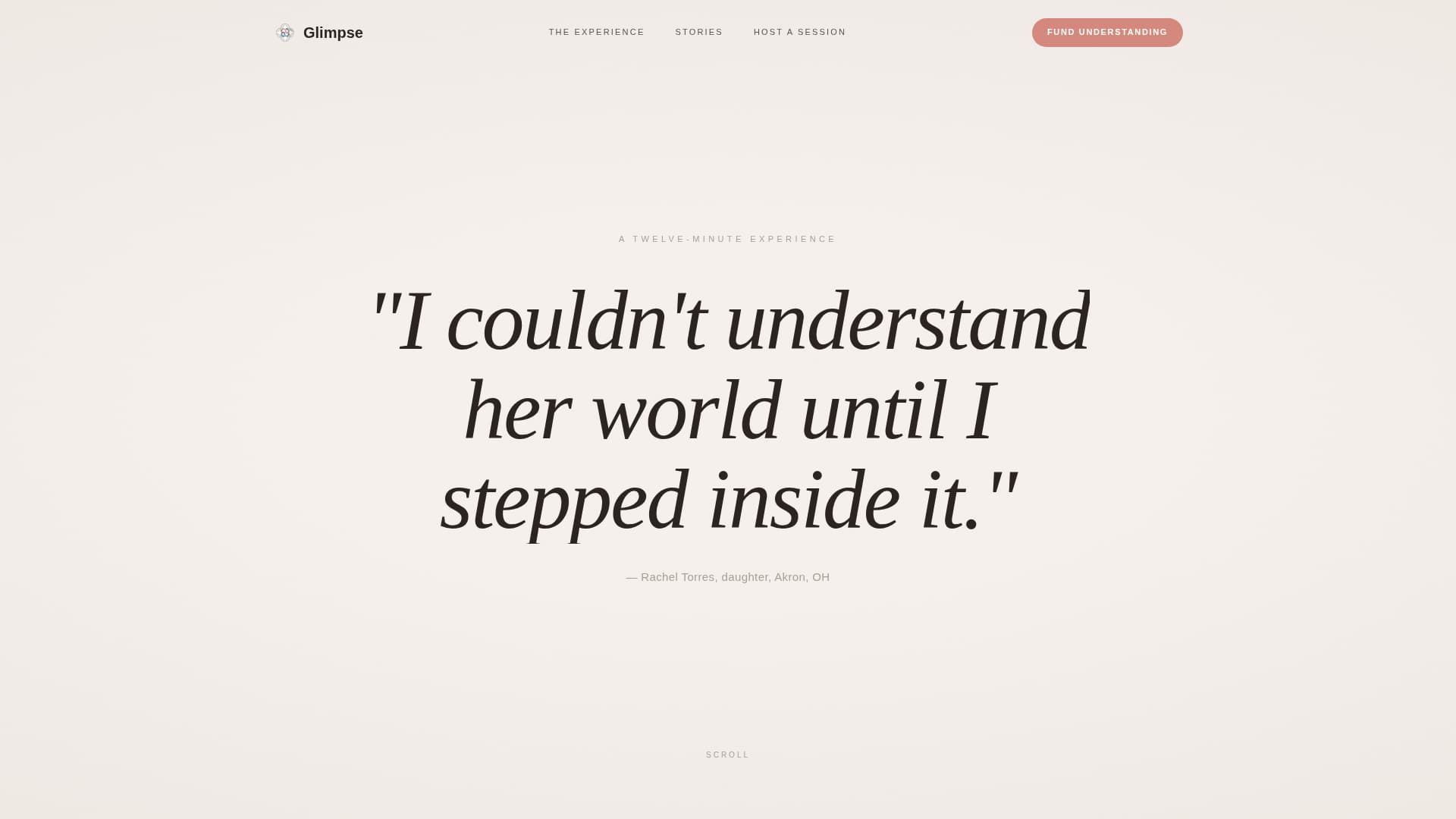 Glimpse - Heartfelt Dementia Landing Page Template