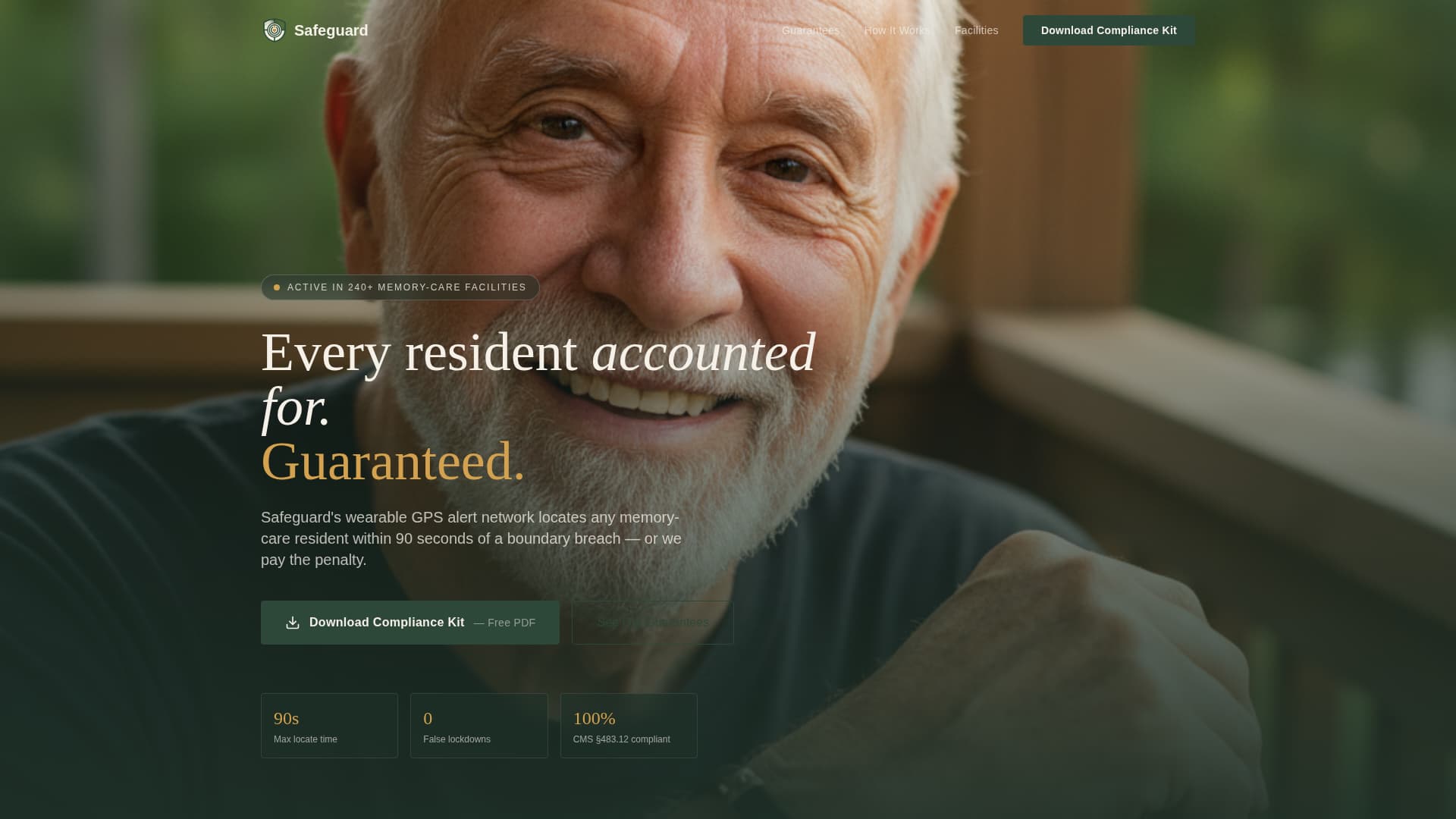 Safeguard - Trusted Memorycare Landing Page Template
