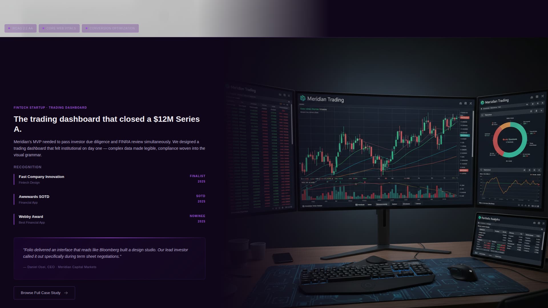 Folio - Awardwinning Fintech Landing Page Template