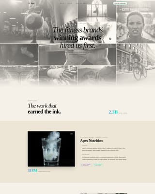 Reel - Award Winning Fitness Agency Landing Page Template