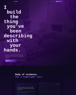 Devatelier - Luminous Freelance Developer Landing Page Template