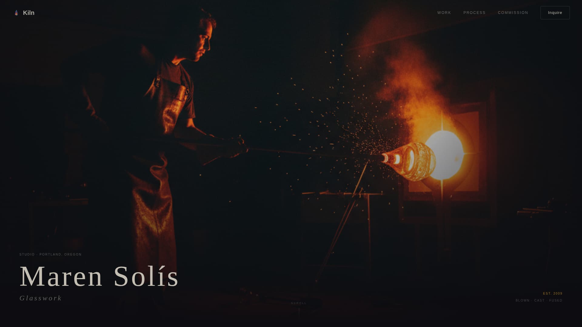 Glass Blower Portfolio Portfolio Website Template