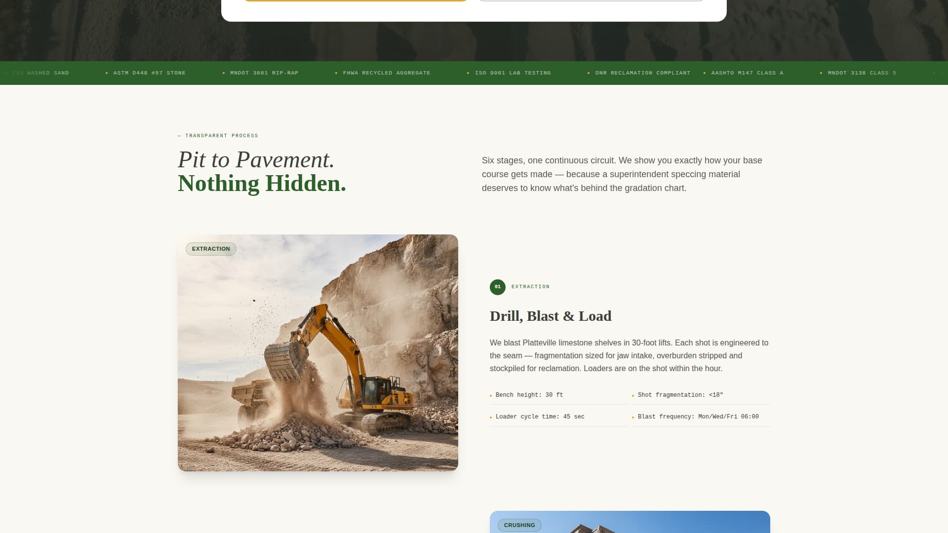Aggregate - Reliable Quarry Landing Page Template