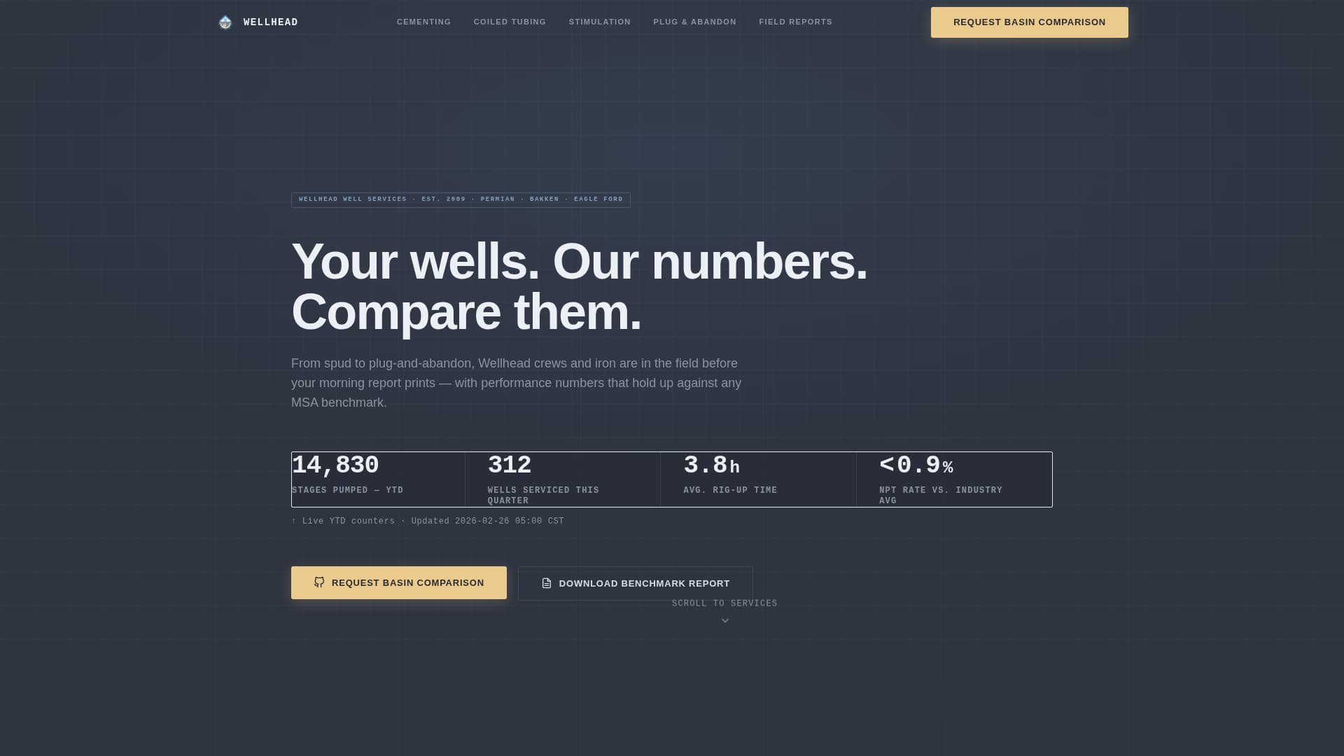 Wellhead - Precision Wellservices Landing Page Template