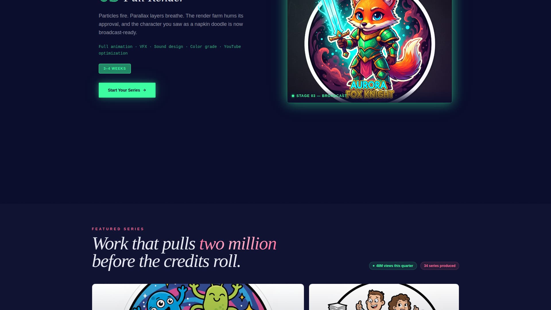 Animate - Luminous Animation Landing Page Template