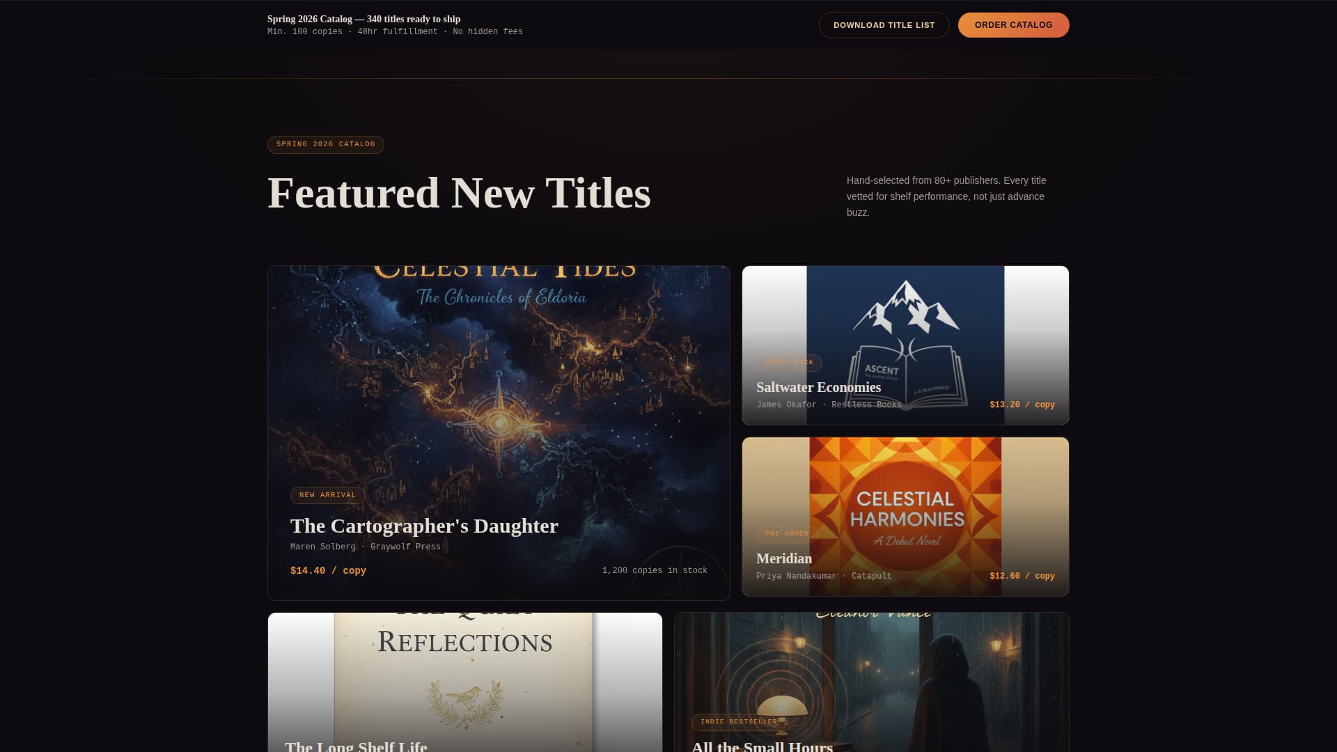 Publishing & Book Industry Pricing & Packages Website Template