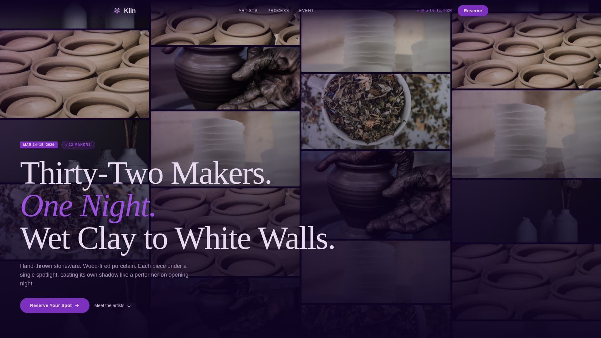 Kiln - Electric Ceramic Landing Page Template