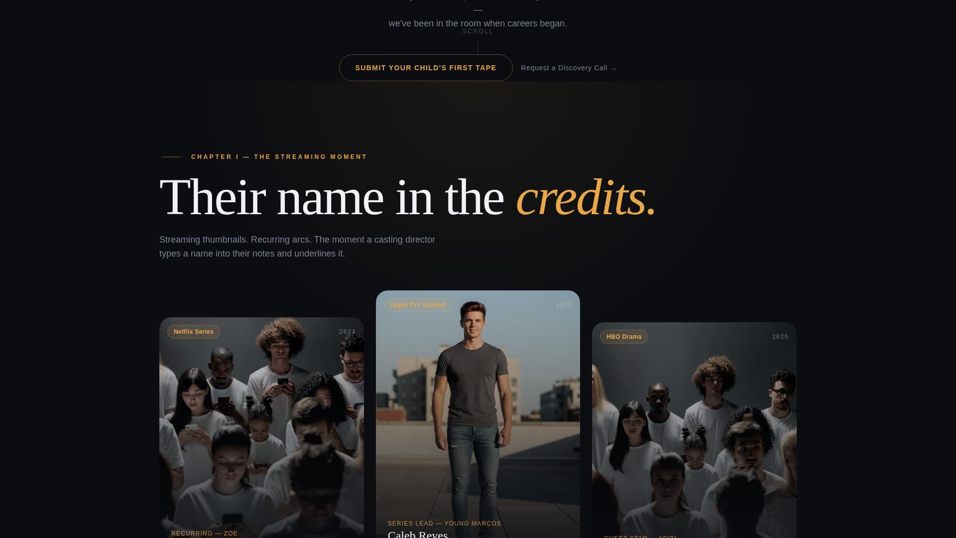 Talent & Artist Management Specialist Professional Website Template