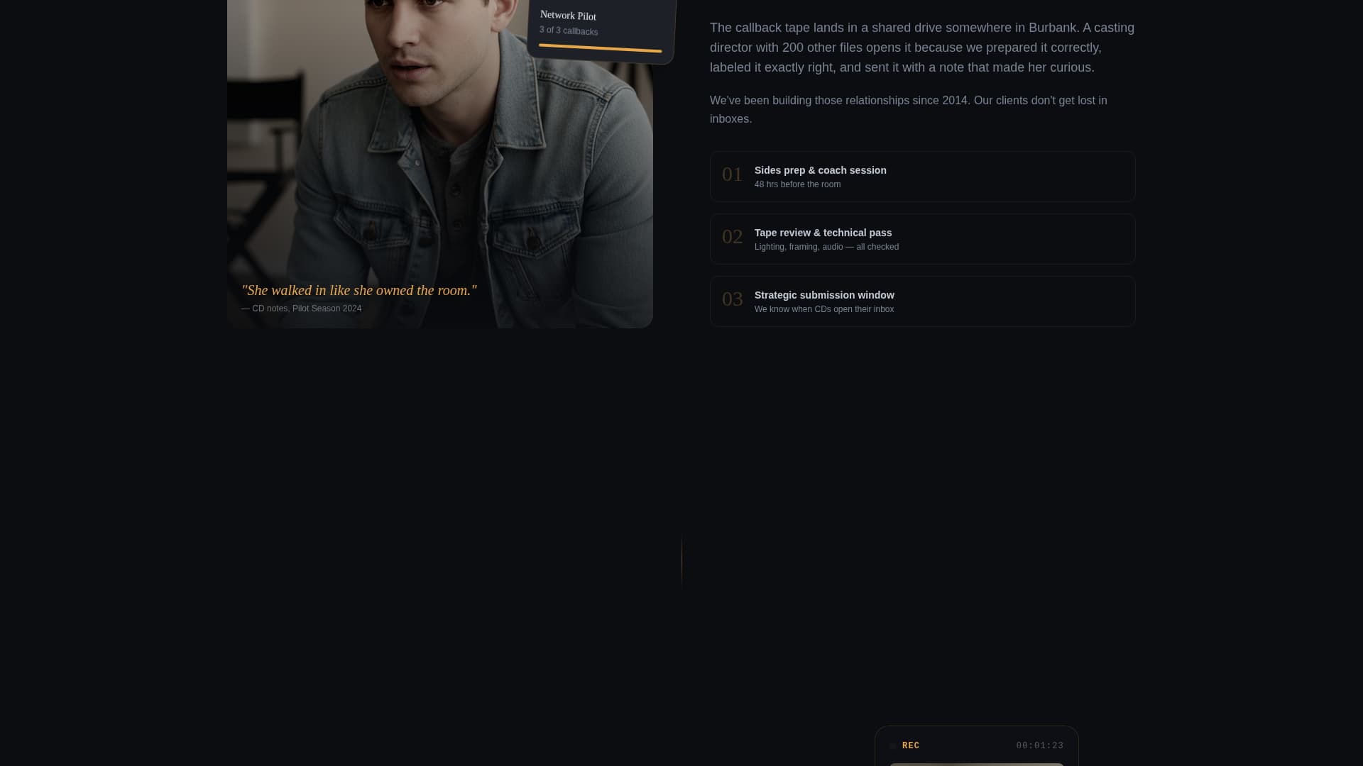 Talent & Artist Management Specialist Professional Website Template