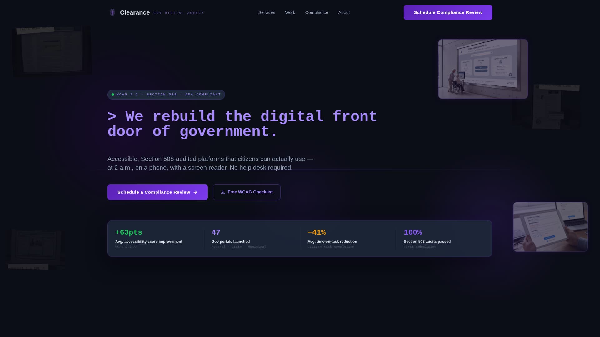 Government Marketing Agency Landing Page Template