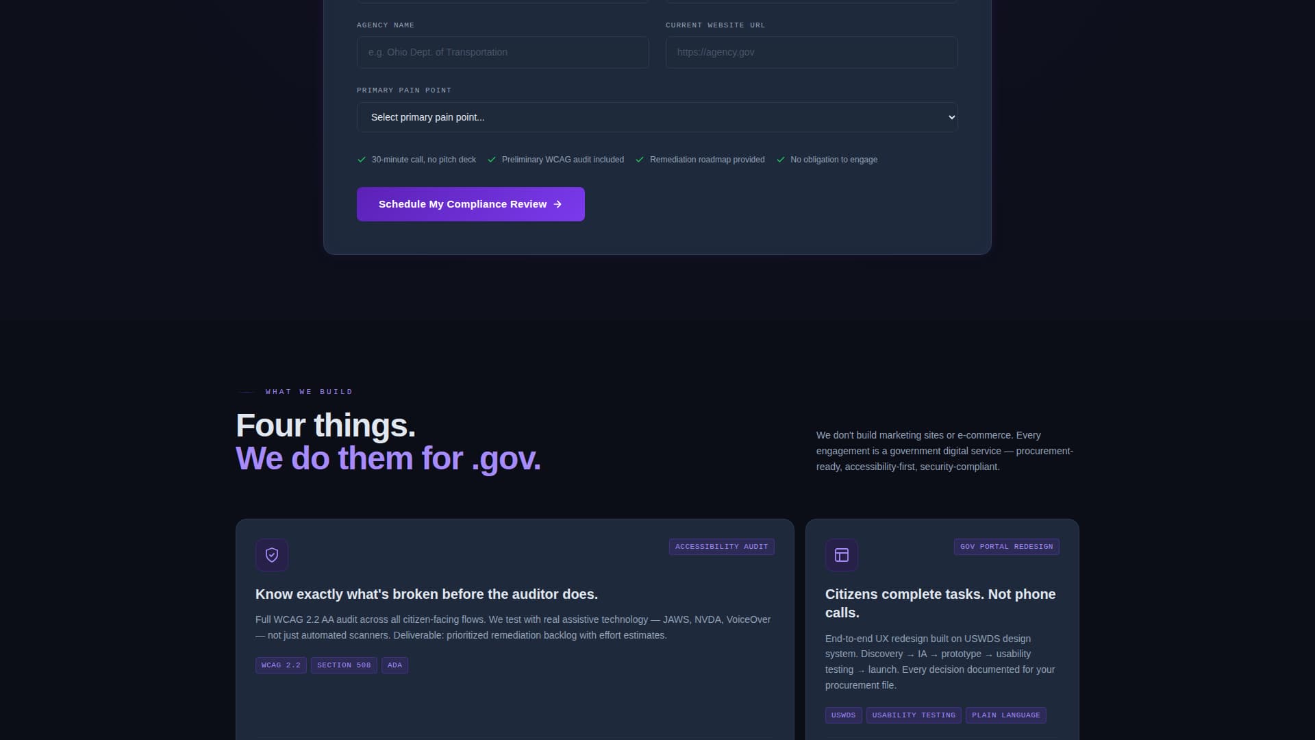 Government Marketing Agency Landing Page Template