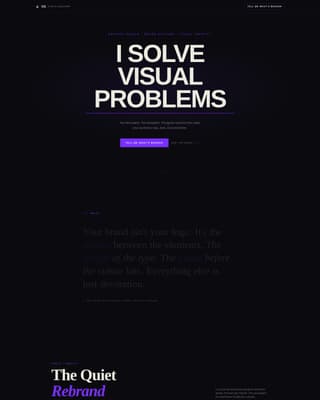 Manifesto - Immersive Designer Portfolio Landing Page Template