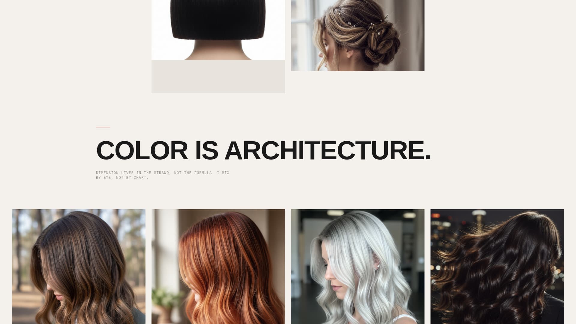 Shear - Unapologetic Hairportfolio Landing Page Template