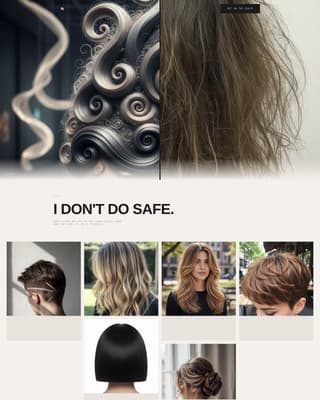 Shear - Unapologetic Hairportfolio Landing Page Template