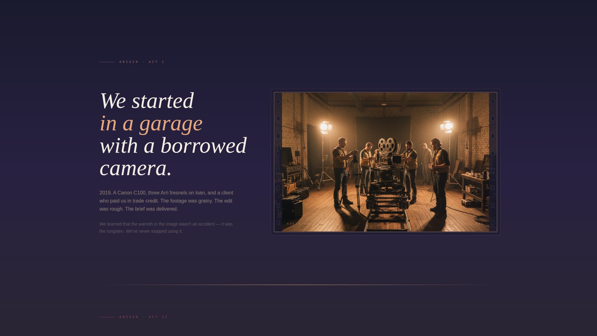Film & Video Production Professional Website Template